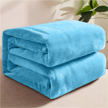(Sky Blue, Single) 220GSM Lightweight Summer Blankets | Faux Fur Fleece Blanket Designed for Travel & Outdoor Blankets
