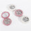 3 Pièces Boîte À Ombres Compartiments Brosses Et Rose 11