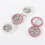 3 Pièces Boîte À Ombres Compartiments Brosses Et Rose 10