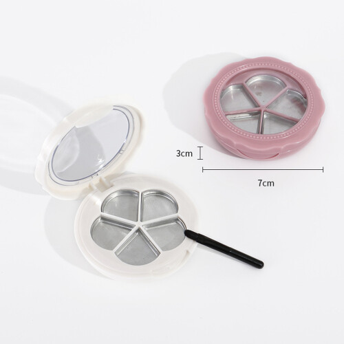 3 Pièces Boîte À Ombres Compartiments Brosses Et Rose 1