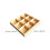 Khaki Bamboo Compartment Candy Holder Square Tray for Serving 4