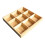 Khaki Bamboo Compartment Candy Holder Square Tray for Serving 3
