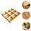 Khaki Bamboo Compartment Candy Holder Square Tray for Serving 5