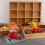 Khaki Bamboo Compartment Candy Holder Square Tray for Serving 8