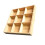 Khaki Bamboo Compartment Candy Holder Square Tray for Serving 6