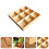 Khaki Bamboo Compartment Candy Holder Square Tray for Serving 7