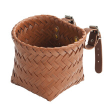 Bicycle Basket Wicker Storage Basket Adult Bicycle Basket Woven Storage Bin Washable Bike Bag With Adjustable Strap