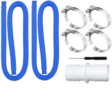 Ground Pool Hoses 39-Inch Heavy-Duty Flexible Connector For Water Circulation Manual Vacuuming Spa Connections Blue