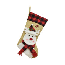 Warm Textured Linen Holiday Ornament Efficient Gift Pouch-C