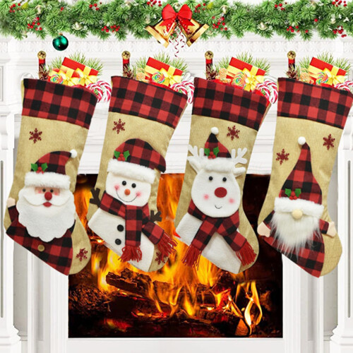 Warm Textured Linen Holiday Ornament Efficient Gift Pouch-C 2