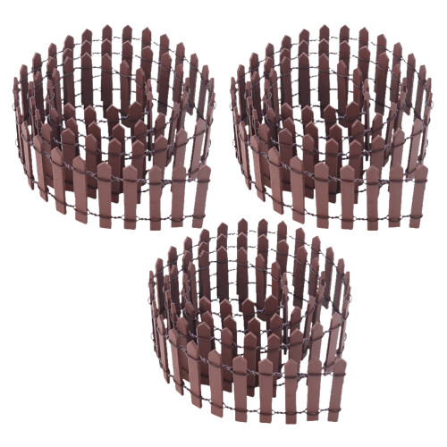 3 Pièces Clôture En Bois Pour Micro Paysage, Maison De ,