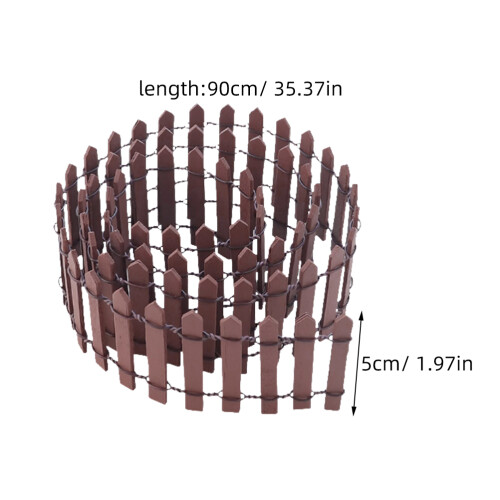 3 Pièces Clôture En Bois Pour Micro Paysage, Maison De , 1