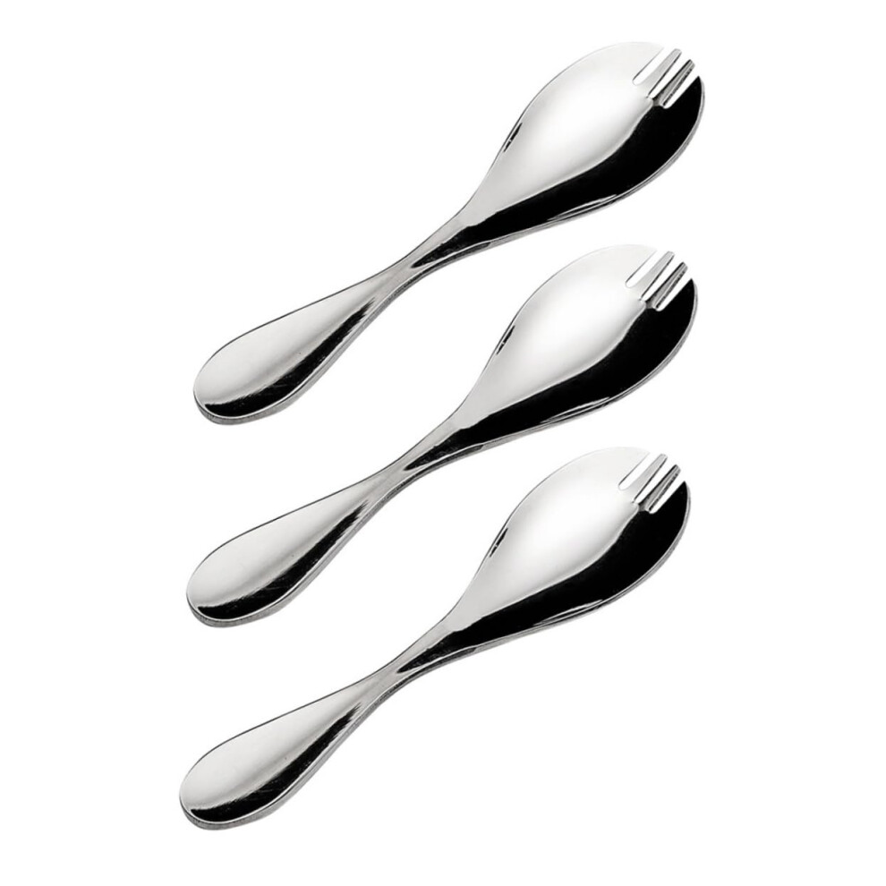 Boys Silver 3Pcs Girl Cutlery Stainless Steel Fork Spoon Weaning Spoons For And Girls Salad Fork