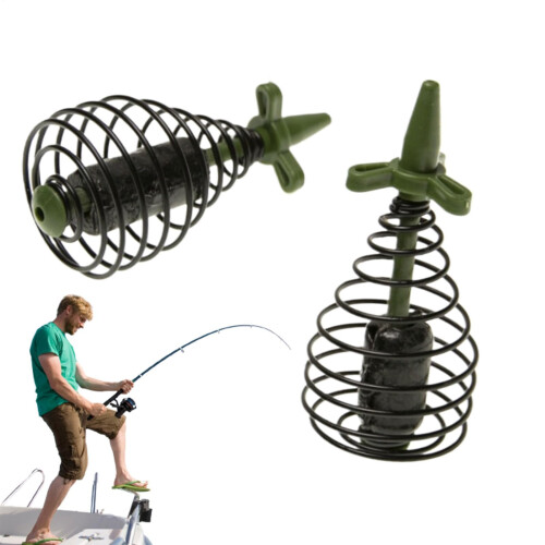 Fishing Feeder Basket Carp Lure Cage Rustproof Construction Strong Lure Holder Replacement For Professionals Beginners