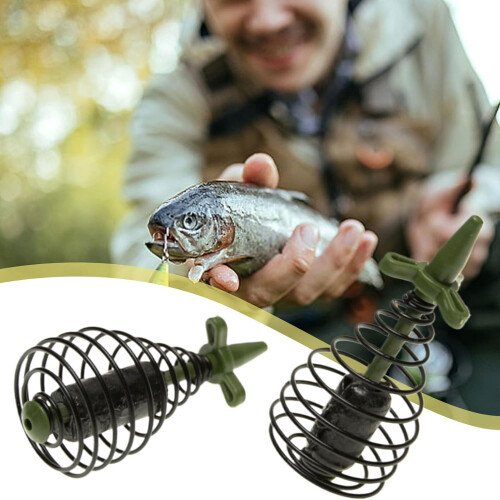 Fishing Feeder Basket Carp Lure Cage Rustproof Construction Strong Lure Holder Replacement For Professionals Beginners 1