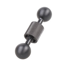 Motorcycle Phone Mount Double Ball Head 17mm-Black Color