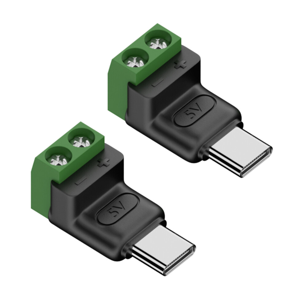2Pcs 5V3a Type C Terminal Adapters Not Solder-Type C Male Otg 7704000035866