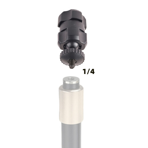 Universal 17mm Female Ball Head Converter 1/4-20 External Thread 1