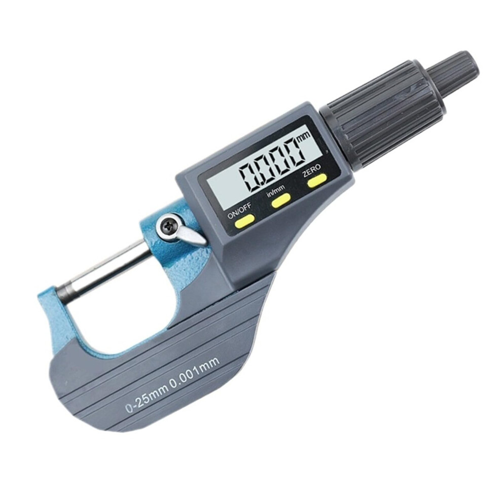 Digital Outside Micrometer 0-1 Inch / 0-25 Mm Range, Inch/Metric, 0.00005 Inch / 0.001 Mm Resolution, Clear Display 9016109429544