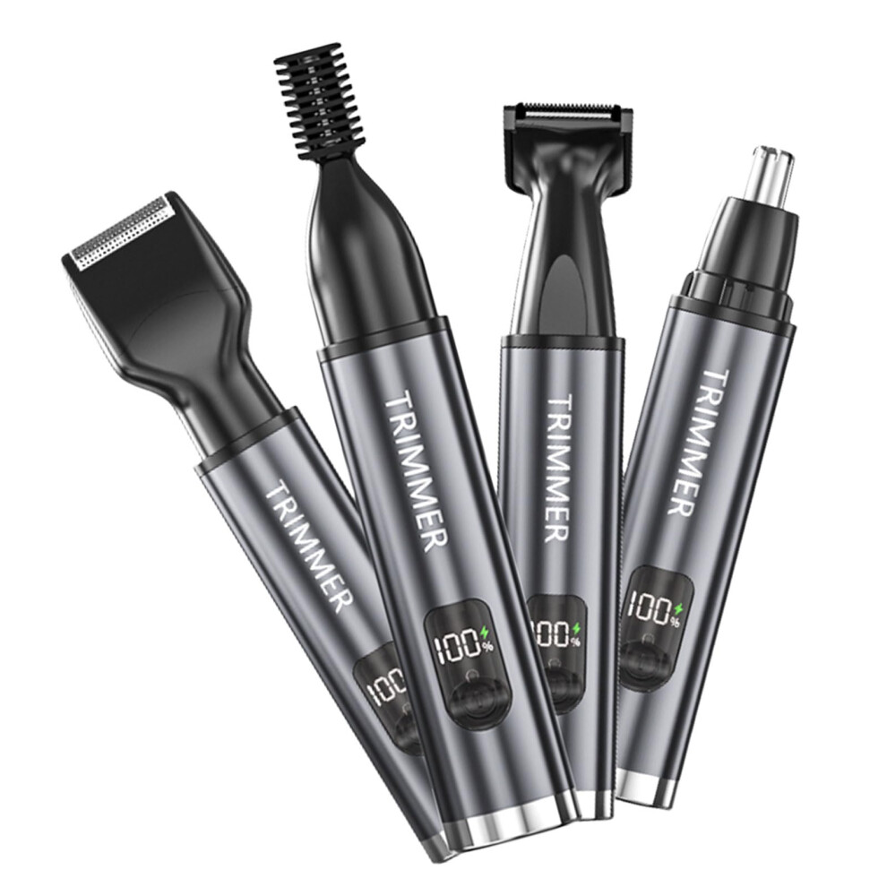Grey Beard Shaver 4-In-1 Electric Grooming Device For Men Nose Hair Trimmer