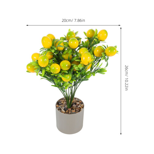 Árvore De Limão Artificial Vaso Com Falsas Para Decoração 2
