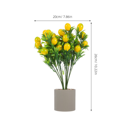 Árvore De Limão Artificial Vaso Com Falsas Para Decoração 1