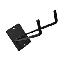 Wall Mounted Garden Tool Organizer Rack Adjustable Storage System Black Broom Mop Holder For Garage And Garden Cleaning Supplies
