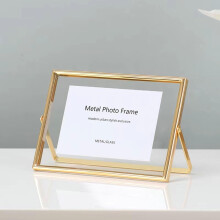 Photo Frames Set Gold 4x6 Rectangle Horizontal Metal Tabletop Photo Frame For Family Friends Wedding Decor