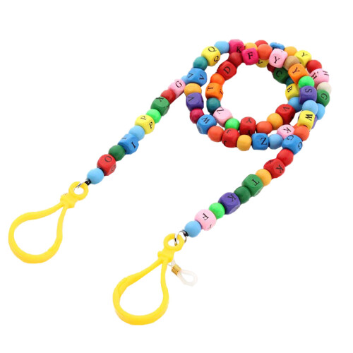 1 Para Cordão De Máscara Quadradas Com Letras 1