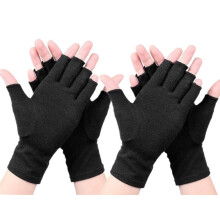 Bamboo Arthritis Gloves For Men And Women, 2 Pairs, Compression Gloves, Premium Bamboo, Black, Size XL
