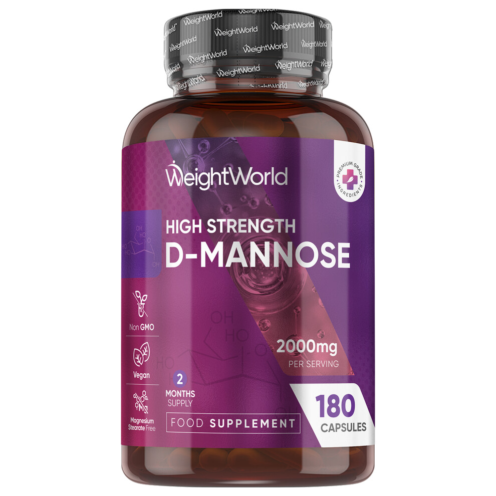 Weightworld D-Mannose 2000Mg - 180 Capsules - 2 Months Supply