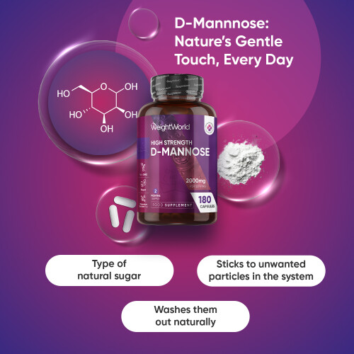 D-Mannose 2000mg - 180 Capsules - 2 Months Supply 2