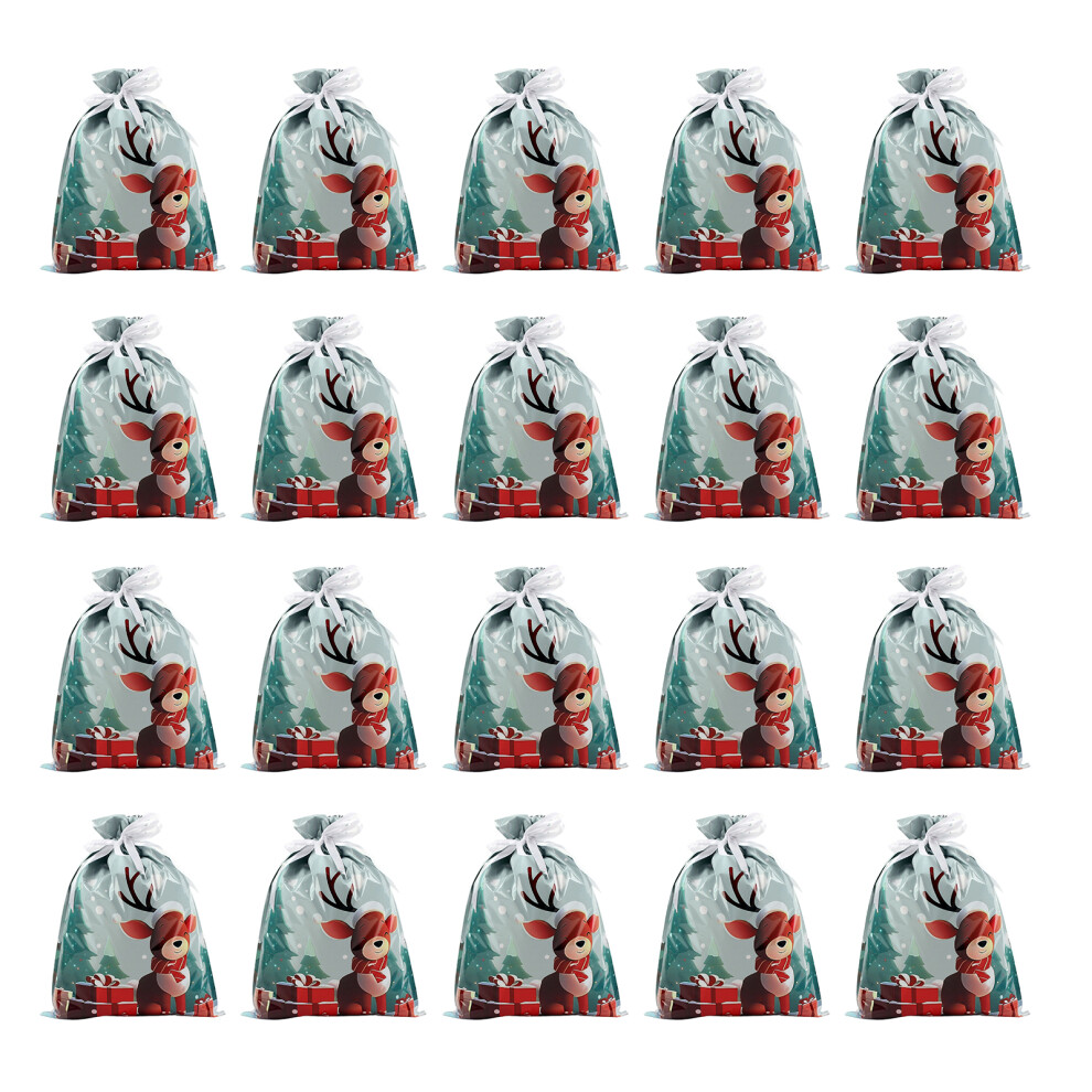 Festives Drawstring Candy Bags Plastic Reusable-Baby Elk