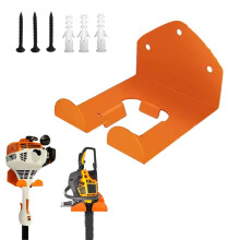 Garage Organizer Trimmer Rack Wall Mount Weed Whackers Holder For Grass Trimmer And Hedge Trimmer Orange One Size