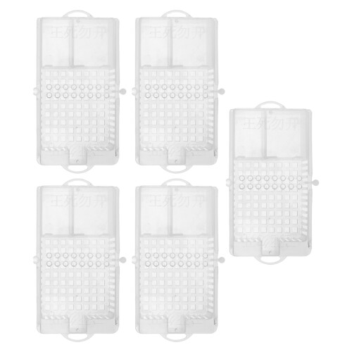 5 Unidades Jaula Plástico Transparente Para Cría