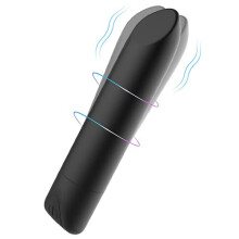 Bullet Vibrator 10 Modes Waterproof Quiet Travel-Size Black Handheld Massager for Relaxation Womens Pleasure