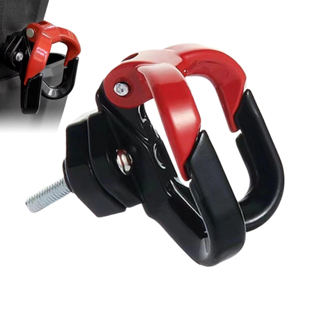 Motorcycle Hook Heavy-Duty Headset Hanger For Scooters And Wheelchairs Luggage Bag Hanger Red 9393856363407