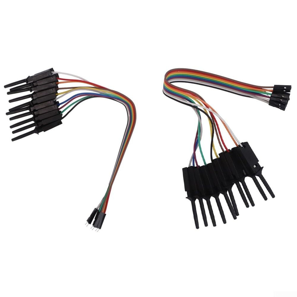 20Cm Hook Cable Probe Kit For Logic Analyzers, 20-Pin Male And Female Clip Set, Black 9016109432308