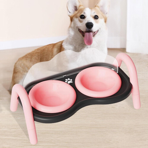Elevated Cat Bowls Feeding Station Modern With Stand Non Slip Ceramic Pottery Size Medium 2