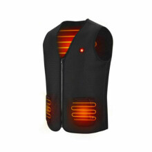 Unisex Kamizelka Pranelektryczna Ogrzewana USB Regulowana Czarny Xl
