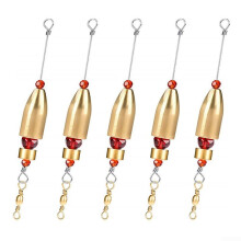 Fishing Lure Weights With Swivels 28g 5 Pack Metal Construction For Freshwater And Saltwater Use