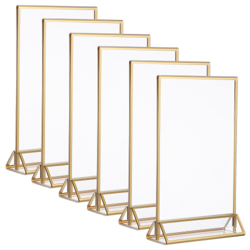6Stk Transparente Tischständer Für Schilder, Halter 1