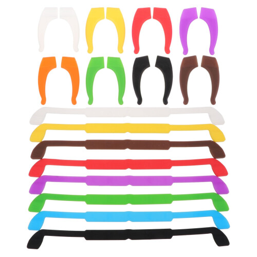 16 Elásticas De Silicone Para Óculos E 8 Pares De 1