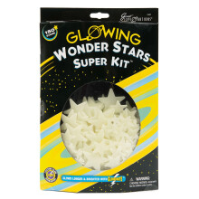 Upeita tutkimusmatkoja: Wonder Stars Super Kit Glow In The Dark Ceiling Stars. 150 kpl 4 koossa Uudelleenkytettvt koot