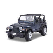 Fahrzeugminiatur - SPEZIAL - JEEP WRANGLER RUBICON - 1:24 - Metall - Schwarz und Grau