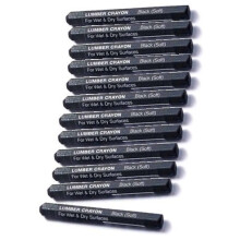 Dixon 36512 Industrial Lumber Crayon - Nero grafite morbido - 12 per confezione