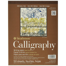 Strathmore STR- 50 Blatt Tape Bound Kalligraphieblock, 8,5 x 11", Weiß