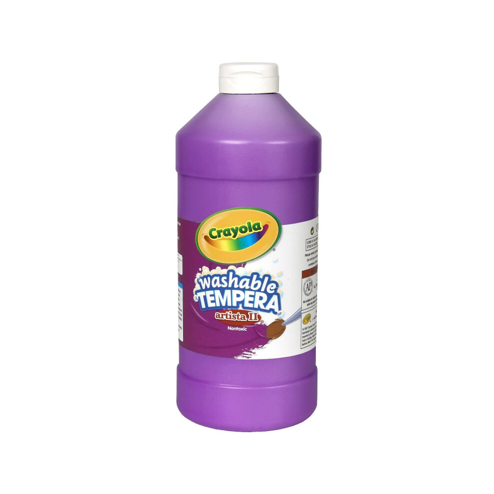 Crayola Washable Tempera Paint For Kids Violet Paint Classroom Supplies Non Toxic 32 Oz Squeeze Bottle