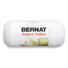 Bernat Super Value Garn, 198 g, Stärke 4 Mittel, Weiß