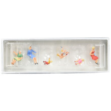 Preiser 10051 Pedestrians Women & Children On Benches HO Model Figure